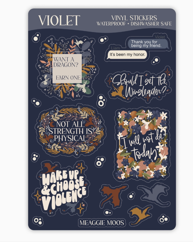 Fourth Wing Sticker Sheet